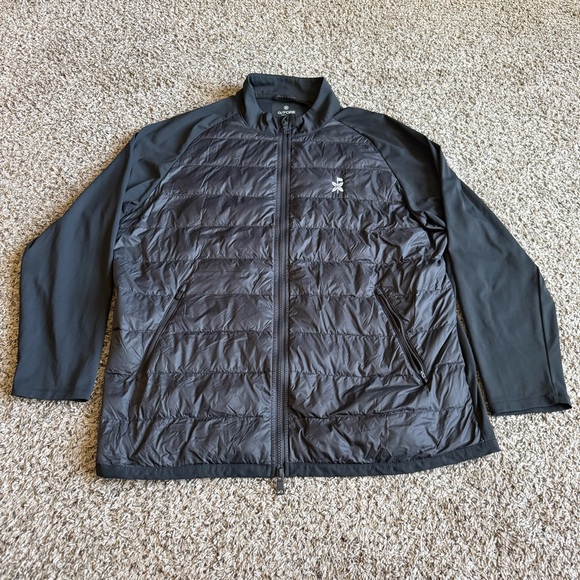 G/Fore Golf Hybrid Puffer Jacket Mens XXL Black Full Zip - Picture 2 of 7